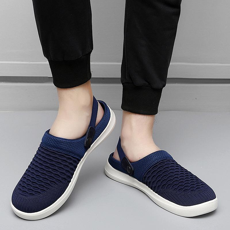 Women Slippers Casual Men Color Sandals Backless Summer Slip On Clogs Black Lightweight Couple Beach Shoes Large Size