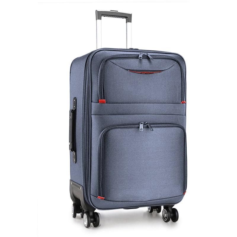 

Large Capacity Oxford Cloth Trolley Suitcase with Universal Wheels & Password Lock for Men and Women 20-inch [Carry-on] серебряный