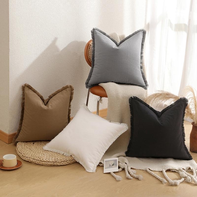 Stylish Cotton Pillowcases Sofa Living Room Pillow Cover Pillowcase For Couch Bed for Various Home Styles Decoration