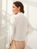 2024 Autumn/Winter Women's White Gathered Elegant Shirt