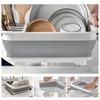 Collapsible Dish Drying Rack with Utensil Holder Plastic Space-Saving Dish Rack for RV Camping Travel Trailer Motorhomes Kitchen