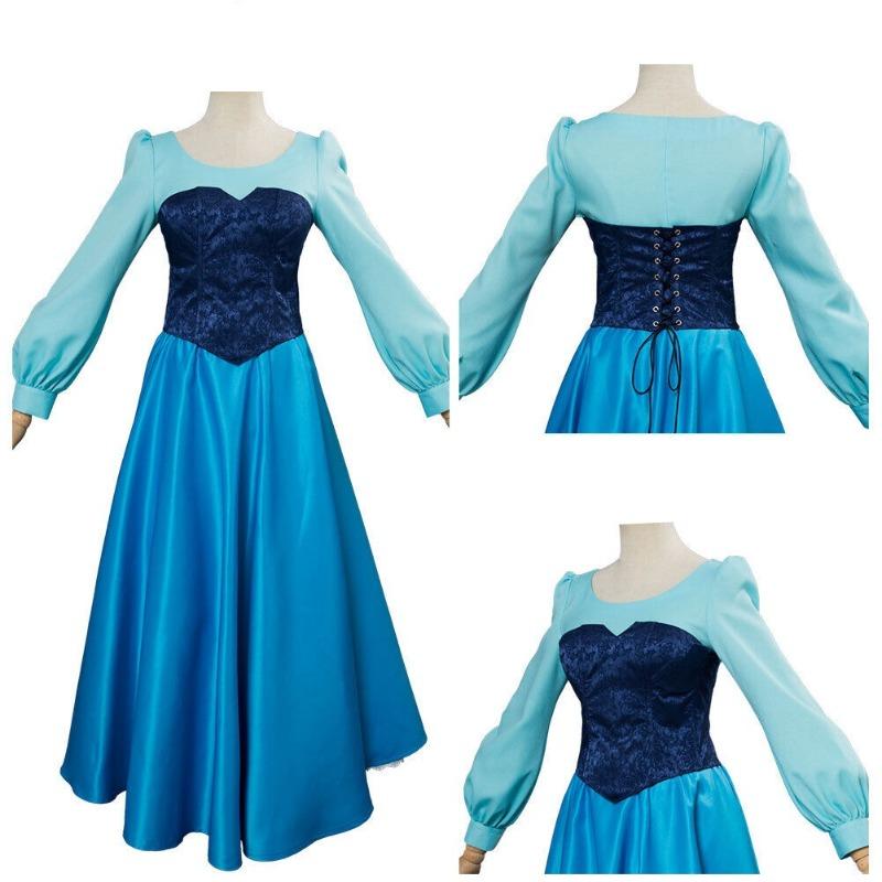 The little mermaid cos clothes, Ariel princess dress dress dress, anime sea daughter cosplay costume