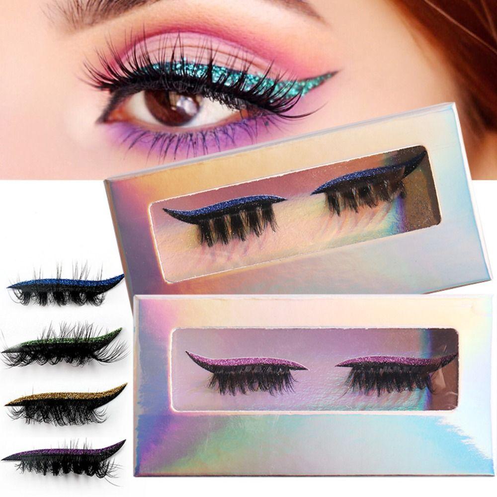 Eyeshadow Color Random Lazy Eye Shadow Eyelash Patch Self Adhesive Eye Makeup Stickers Prom Makeup