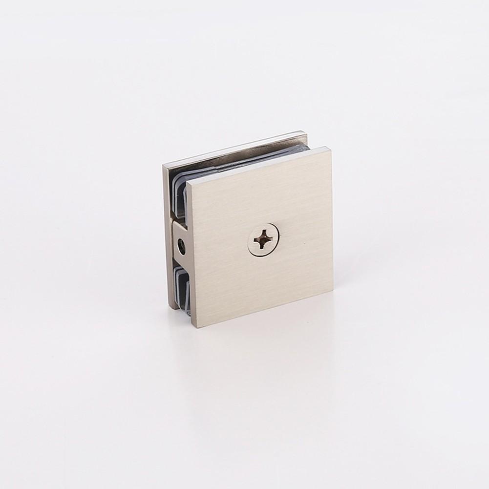Brass Glass Clamp for Bathroom Doors Square U Shape for 8 12mm Tempered Glass