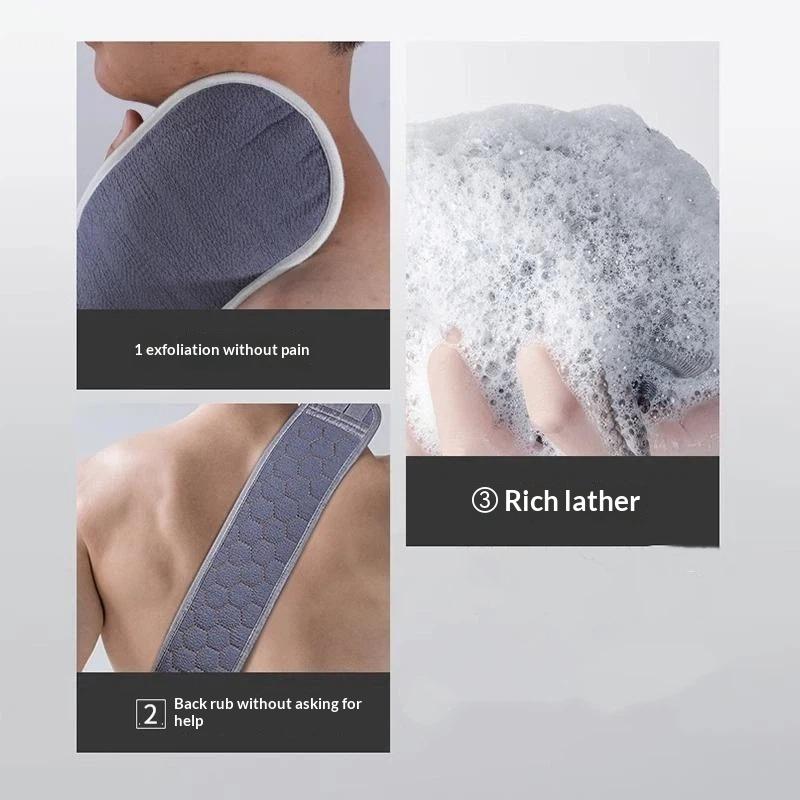 3Pcs Bath Towel Combination Set with Bath Ball Back Scrubber Quick Dry Shower Kit for Outdoor Camping Travel