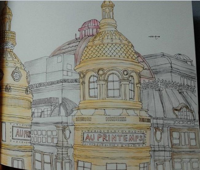 Korea Paris Secret De-stress Coloring & Art Book: Architecture, Doodling, Drawing, Painting