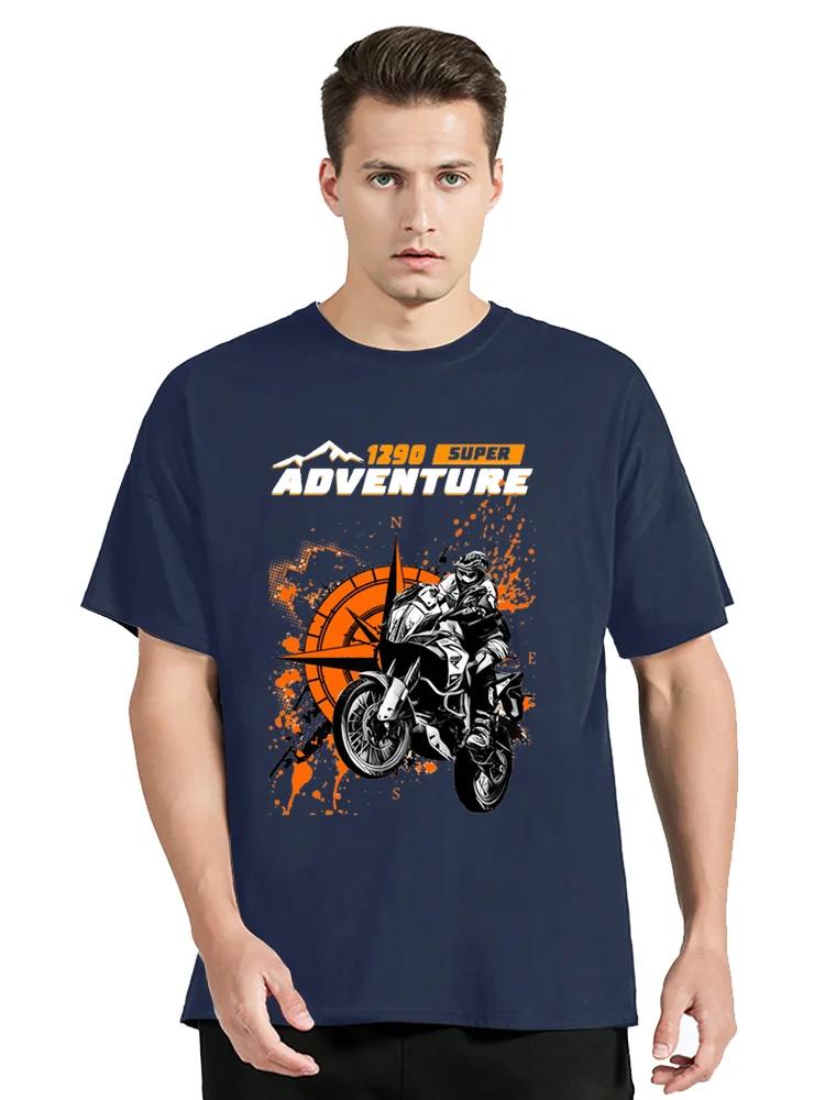 GS1290 Super Adventure R Desert Rider Motorcycle T-Shirt New Summer Men Cotton Tshirt Clothing Ride Sport Casual Tees Tops