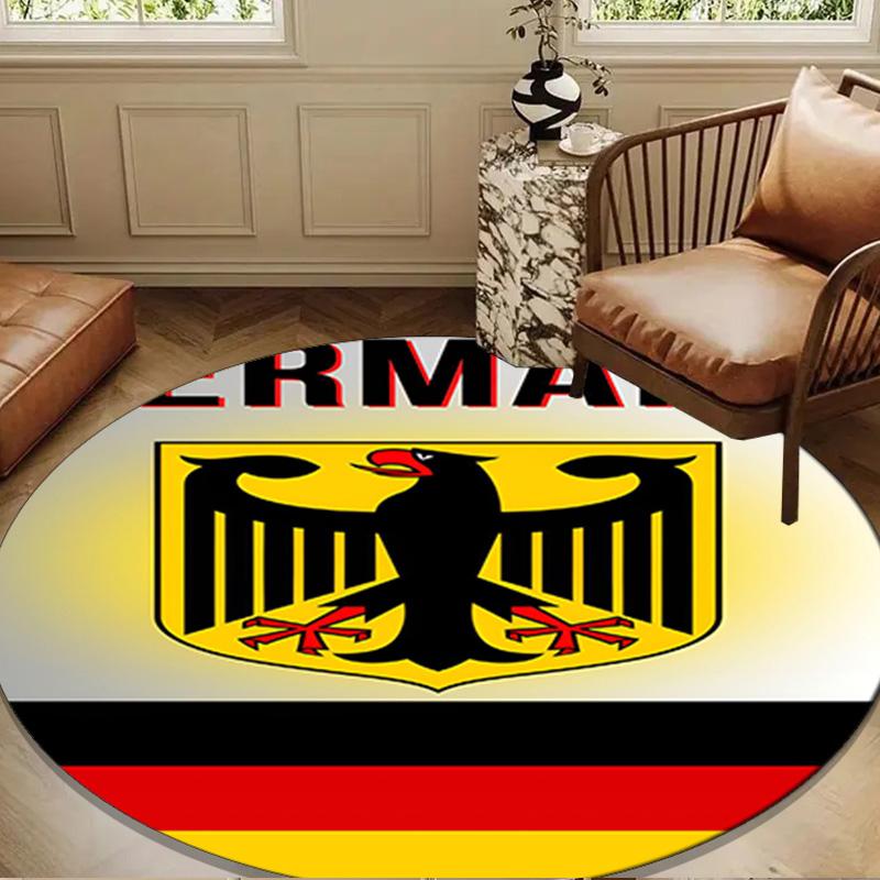 Germany Coat Of Arms Design Round mat Home Decor, Chair rug For livingroom,Bedroom, doormat home decor Birthday Gift Christmas Gifts