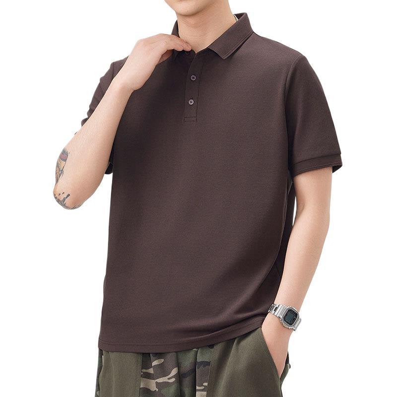 Men's New Summer Loose Short-sleeved POLO Shirt Lapel Short T