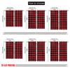2pcs Scene Curtains Fashion Buffalo Checks Pattern Retro Style Durable Polyester,Without Electricity Birthday Party for