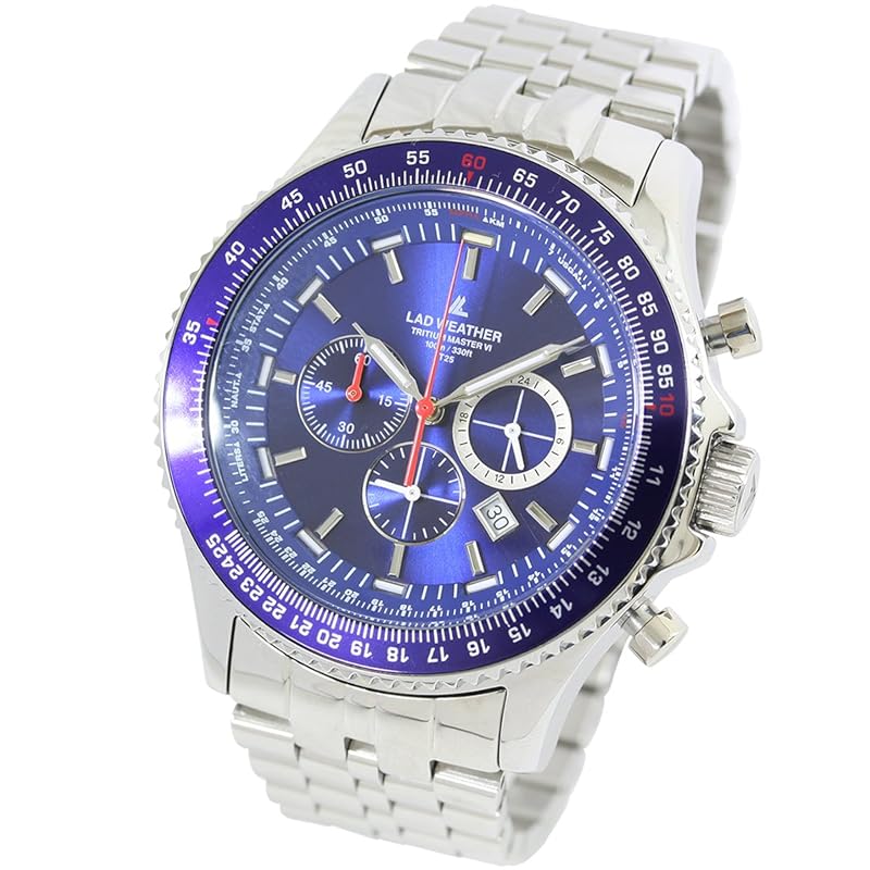 

[Rad Weather] Men s Watch Swiss tritium chronograph 100m waterproof pilot watch (blue)