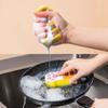 3pcs Thicker Cat Claw Cleaning Sponge Wiping Sponge Sponge Brush Dishwashing Sponge  Cleaning Tool