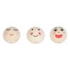 60pcs Printed Round Wooden Bead 20mm DIY Wooden Craft Bead with Large Hole for Necklace