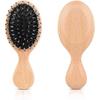 2Pcs Hair Brush Mini Boar Bristle Hairbrush Pocket Travel Small Paddle Hair Brush