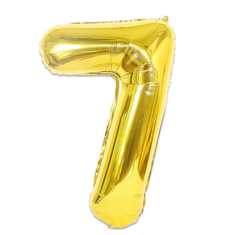 Hot Selling 40 Inch Aluminum Film Balloons Gold Silver Number Balloon for Wedding Party Birthday Decoration