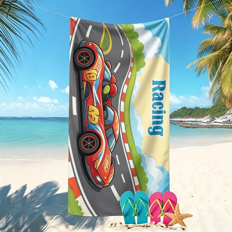 Newest Cartoon Dinosaur Jungle Beach Towel Children Microfiber Quick Dry Swimming Towel Quick Dry Travel Towel 50X100cm &1pc