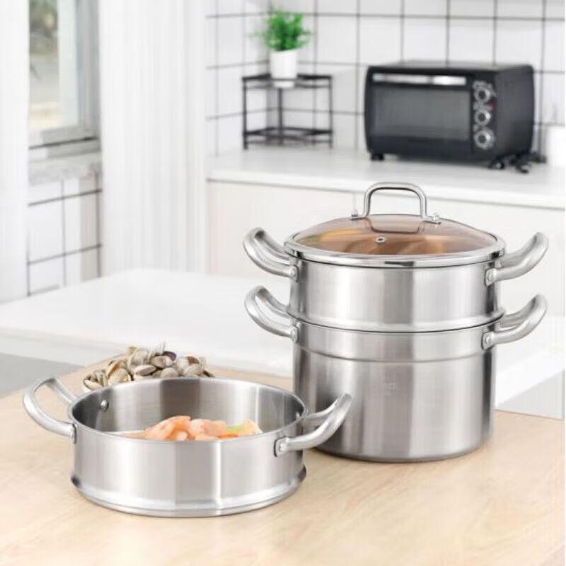 KOBACH 3-Layer 304 Stainless Steel Universal Steamer Pot