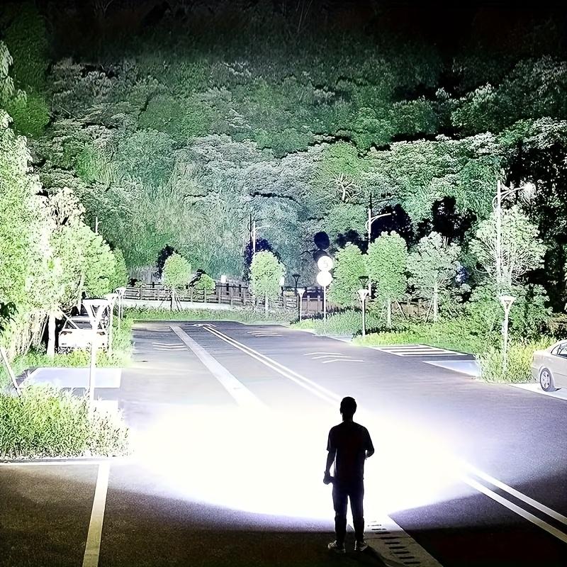 High Power Rechargeable Portable Flashlight Long Battery Life, Waterproof, Outdoor, Emergency, Multifunctional