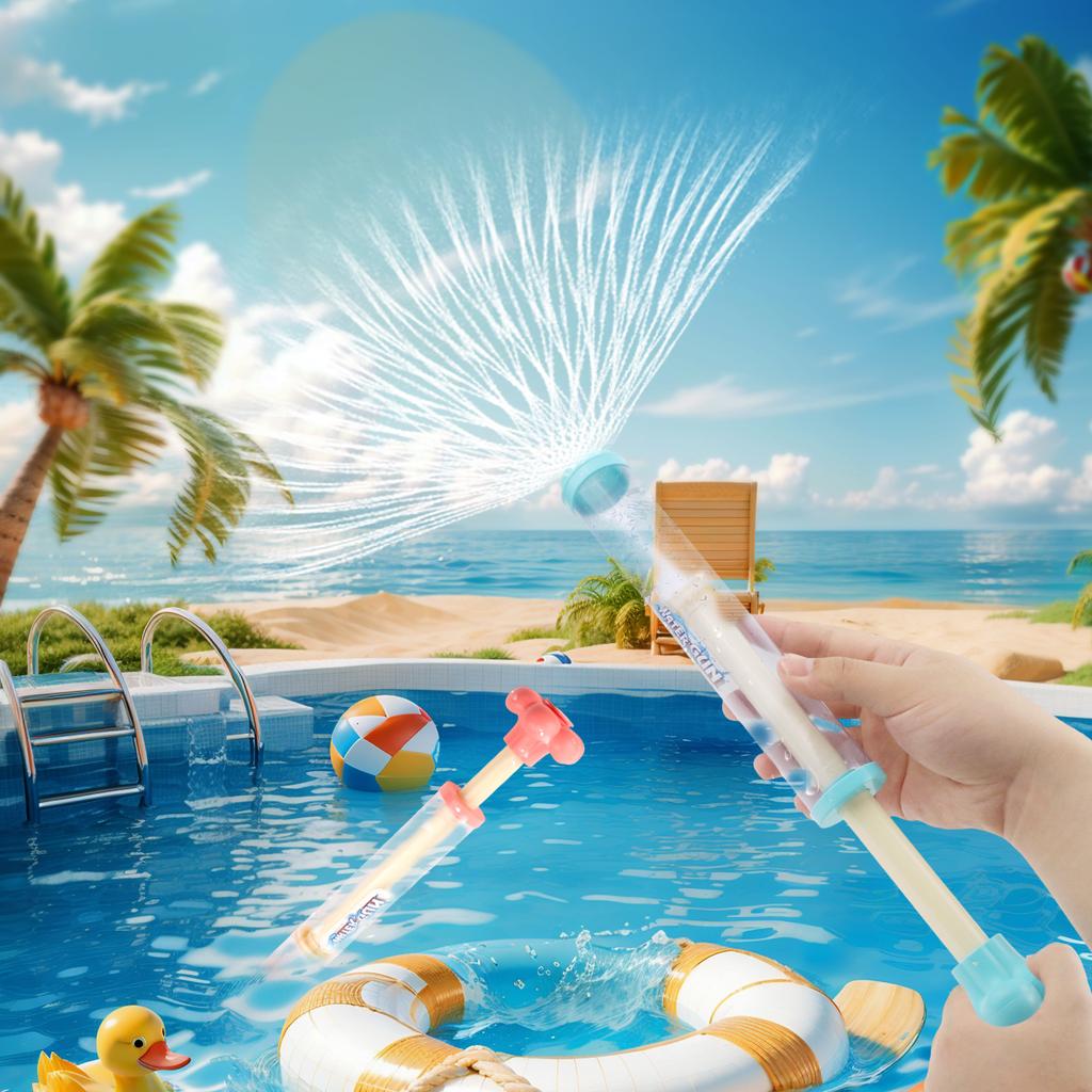 Fireworks Pulling Water Gun, Multi Hole Water Outlet, Creative Atmosphere Surprise Prop, Fireworks Water Gun Play Toy