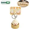 1-8PCS Cute Steamed Bun Squeeze Keychain Realistic Dimsum Design Soft Slow Rebound Decompression Fidget Stress Relief Toy