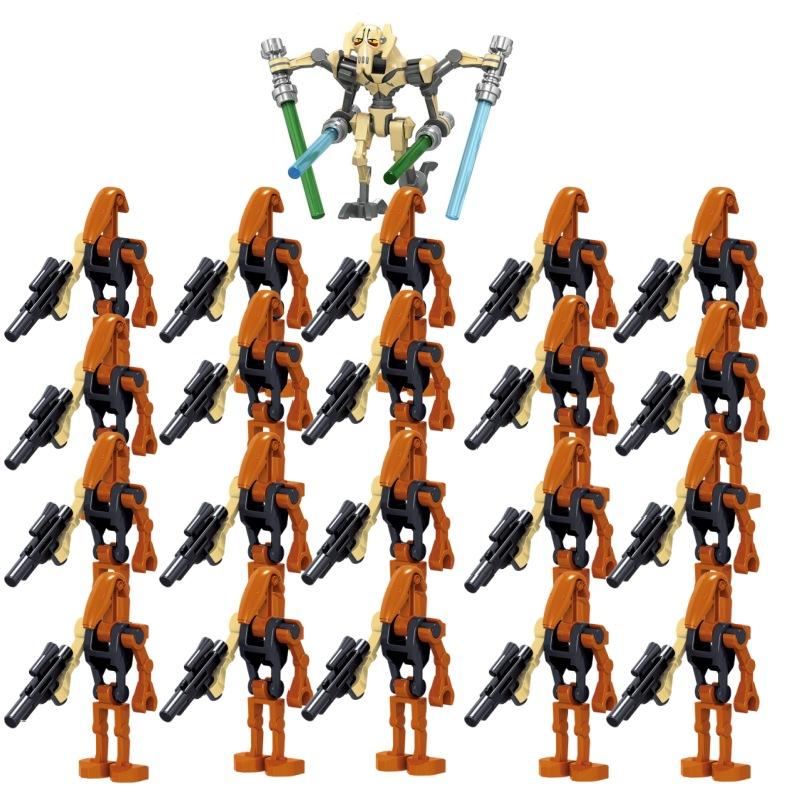 Star Wars Kampfdroide Bausteine Spielzeugfiguren Set für Jungen, DIY Montage Puzzle Steine Bausatz, Beutel mit Mehreren Stilen