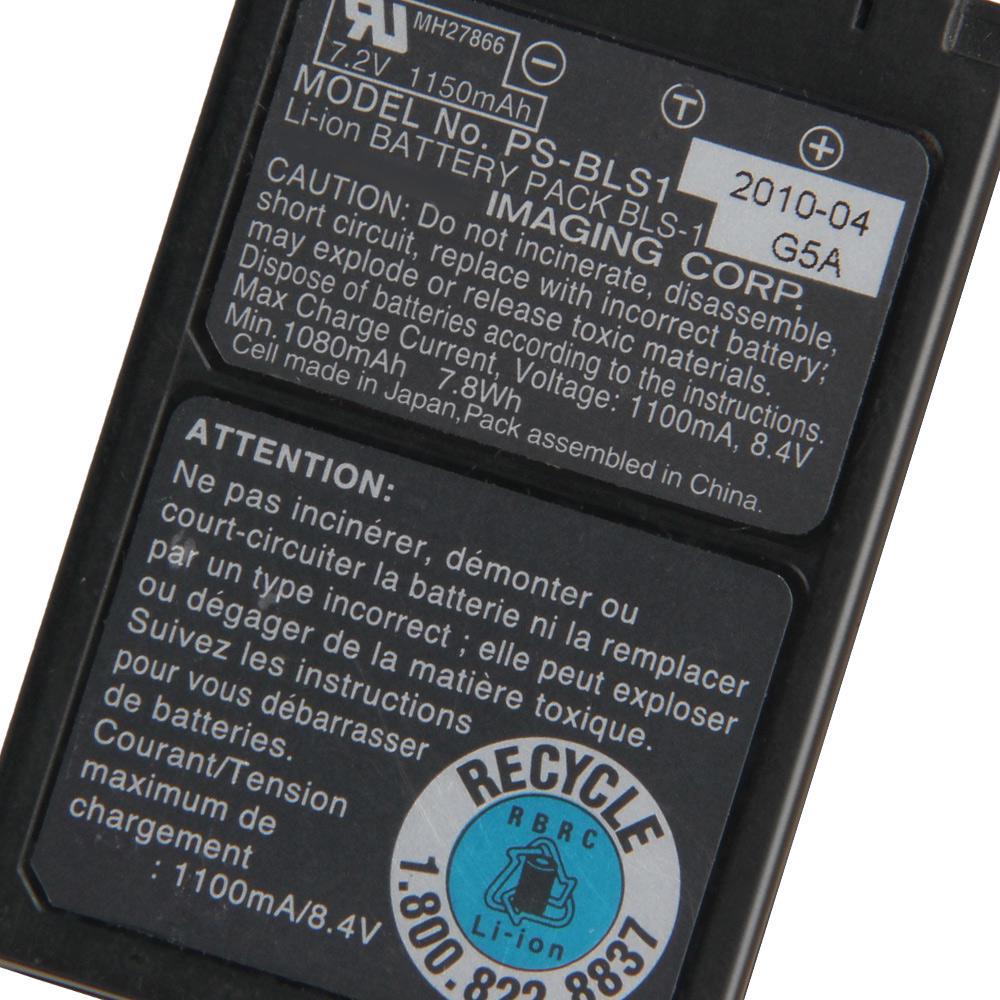 Replacement Camera Battery PS-BLS1 For Olympus E-P1 E-P2 E-PL1 E-P3 E-PL3 E-PM1 E-620 1150mAh