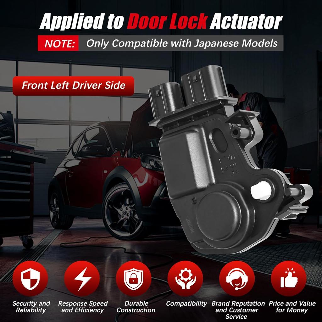 FAERSI Door Lock Actuator Motor Front Left Driver Side Compatible With 2003 2004 2005 Honda Accord Civic CR-V Element Odyssey Pilot, 2002-2006 Acura