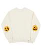 GRAVER [Unisex] Elbow Drawing Dot Smile Sweatshirt_Cream