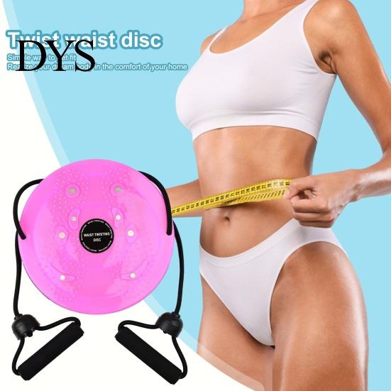 Waist Toning Exercise Plate Women Body Shaping Twister Magnetic Stone Whisper Disc Exerciser with Pull Rope Home Slimming Twisting Trimming Workout