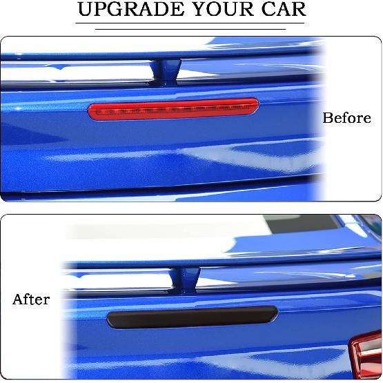 RT-TCZ Exalted 3rd Brake Light Cover Guard Trim Frame Bezels Decoration Accessories for Chevrolet Camaro 2016-2021(Black)