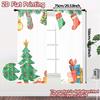 2pcs  Curtains Christmas Tree Gift Stocking Celebration (3) Popular Curtains Versatile Durable Polyester Curtains Festive Perfect