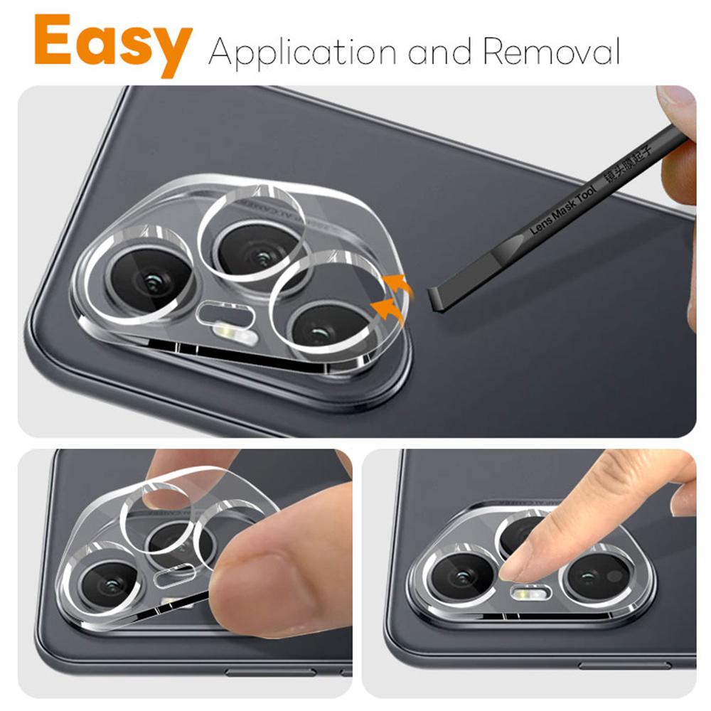 NORTHJO 2Pcs For Honor 400 Pro 5G (Global) Camera Lens Protector Tempered Glass Clear Lens Film 3D Full Coverage