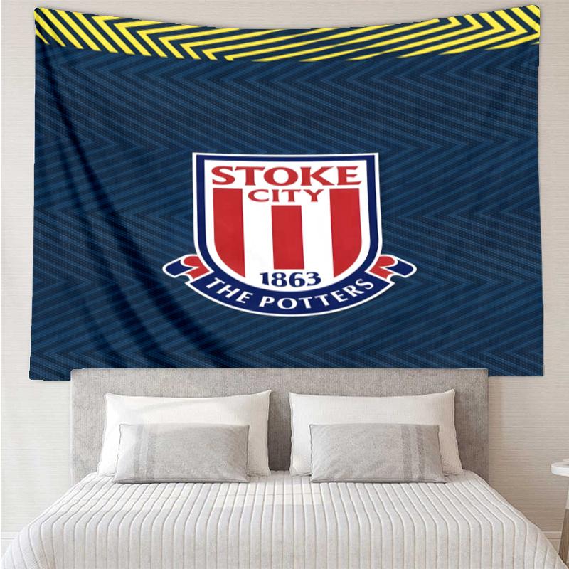Stoke City F.C. Tapestry, Wall Hanging Tapestry, Pattern Tapestry for Dorm Bedroom Living Room Wall Art Photography Backdrop