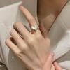 Elegant Korean Style Heart Shell Open Ring For Women Unique Fashionable Jewelry