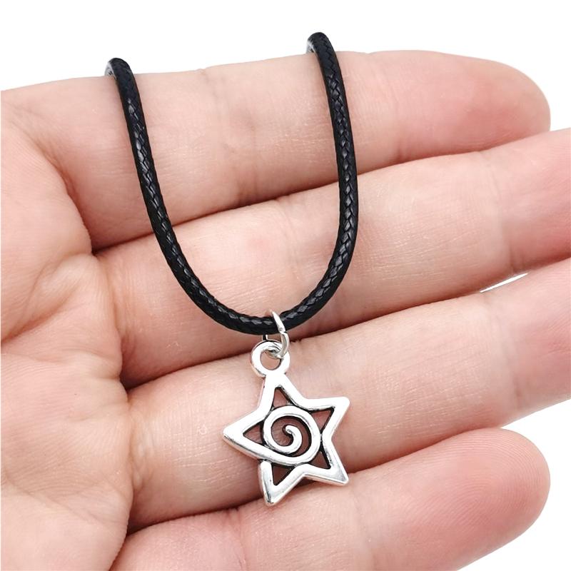 Fashion Antique Silver Color Star Swirl Pendant Necklace for Women Cute Star Jewelry Party Gifts