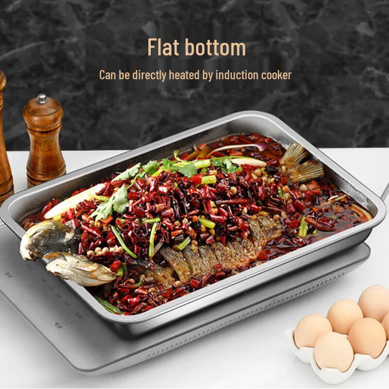 Commercial Stainless Steel Rectangular Serving Tray