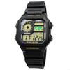 Casio World Time AE-1200WH-1BV Digital Watch (Black/Gold)