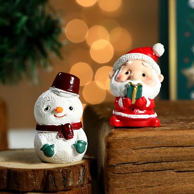 2025 New Small Christmas Decoration Desktop Ornament Santa Claus Snowman Gift for Creating Festive Atmosphere