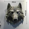 Nordic Style Resin Animal Head Wall Décor: Wolf & Lion