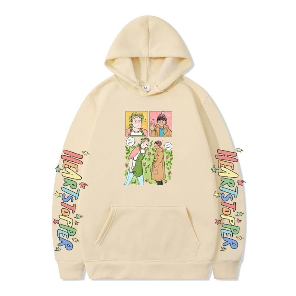 Unisex Heartstopper Hoodie Nick und Charlie Sweatshirt Grafisch Bedruckt Streetwear Hoodies für Paare Männer Frauen