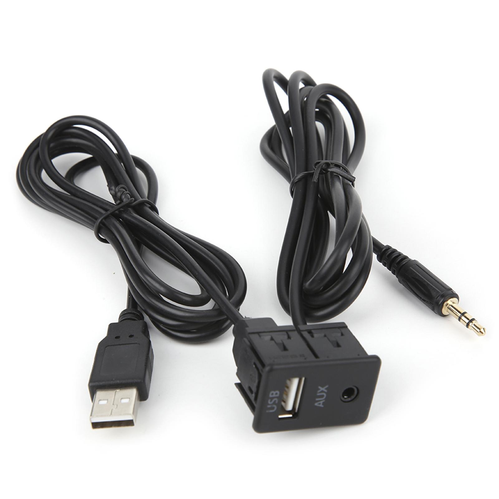 

3,5 мм AUX удлинительный кабель-адаптер для скрытого монтажа USB-порт для наушников Разъем для крепления на панели для автомобиля Лодка