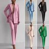 Damen Zweiteiliges Anzugset Business Blazer Jacke Elegantes Bleistift Hosen Set Professionelle Arbeitsbüro Outfits