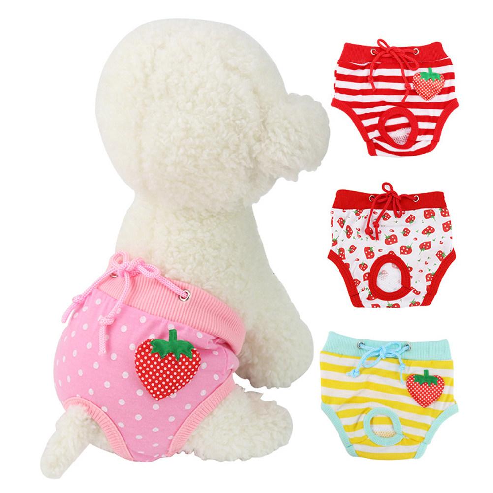 Sanitäre Physiologische Hosen für Hunde Baumwolle Menstruationsunterwäsche Bequem Saugfähig Haustierwindeln Größe L