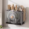 Multifunctional Kitchen Knife & Pot Lid Storage Rack