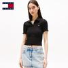 TOMMY JEANS Ruffle Trim Pleated Slim-Fit Short Sleeve T-Shirt