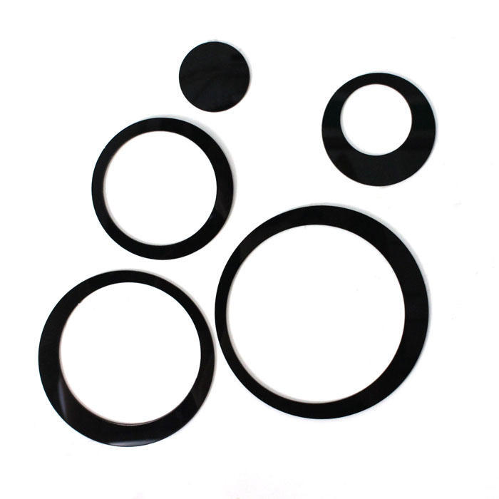 

Внутреннее украшение Круги Стерео Съемный 3D Арт DIY Наклейка на стену One Size чёрный