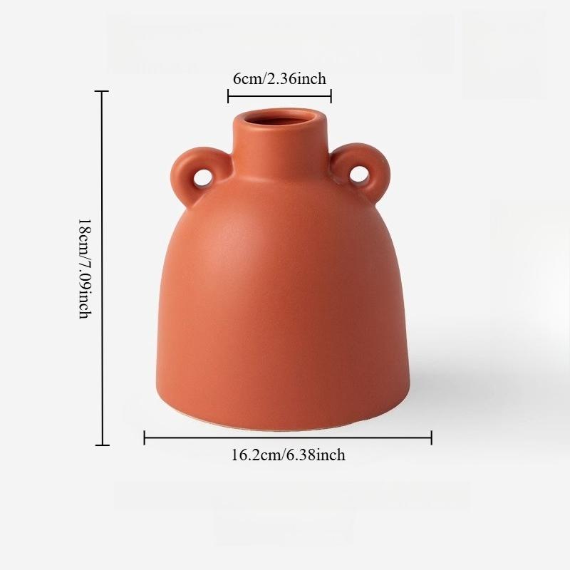 Featured Double Eared Big Belly Vase Creative Closing Ceramic Vase Decoration