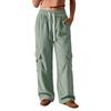 Damen Cord-Cargo-Hose im Retro-Stil, vertikal gestreift, lockere Passform, Wide Leg, lässige Hose