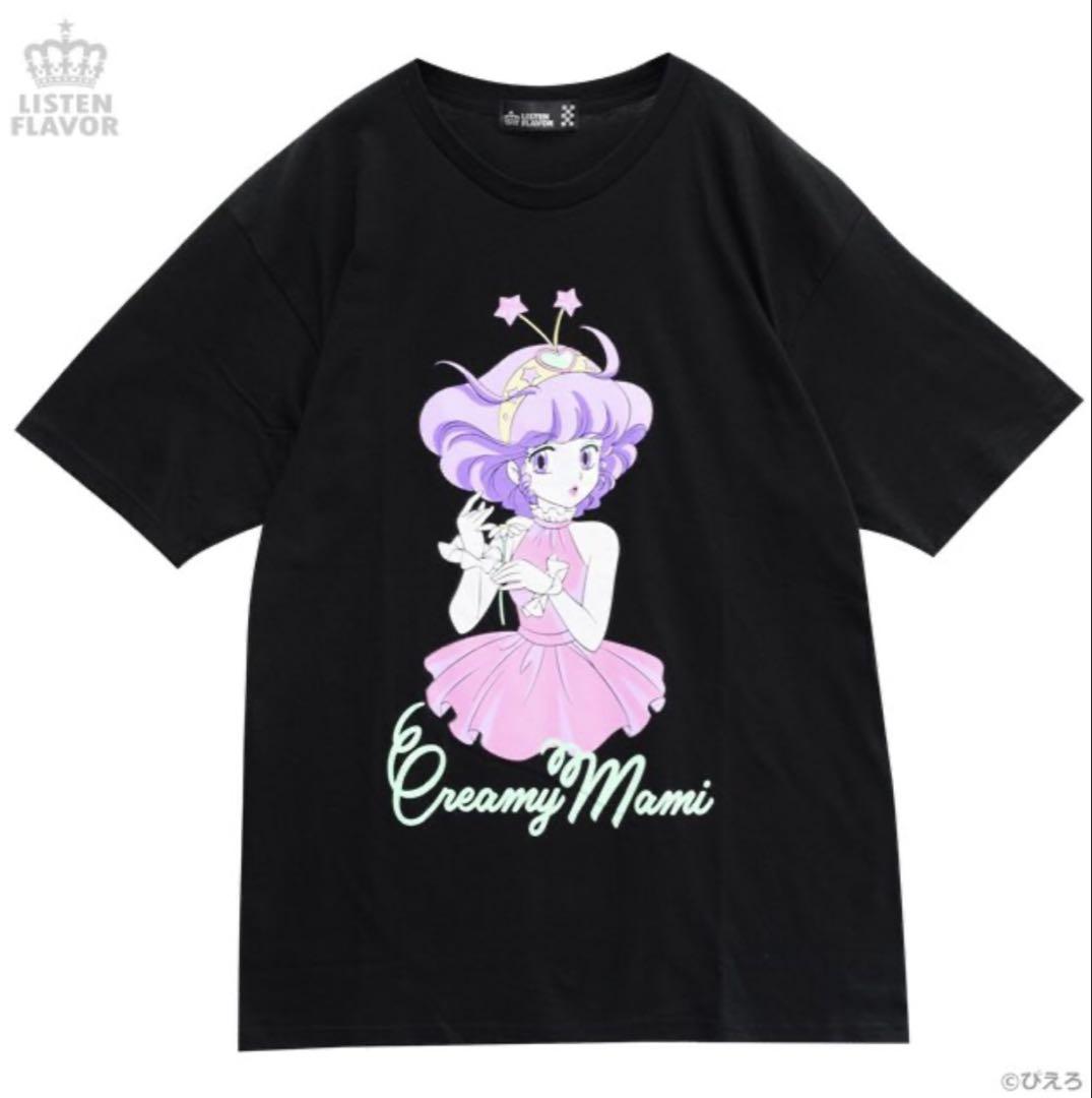 

[USED] Listen Flavor Creamy Mami Black Anime Short Sleeve T-Shirt