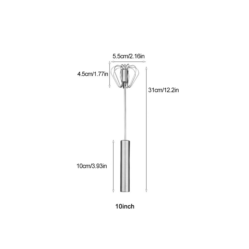 Batător de ouă semi-automat 304 Bate de ouă din oțel inoxidabil 304 Mixer manual de mână Mixer de ouă cu rotire automată Accesorii de bucătărie Instrumente pentru ouă